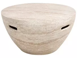 Kavos staliukas VICARELLO 68 cm 68 cm travertino efektas