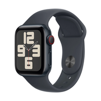 Apple Watch SE 2024 4G 40mm Midnight Aluminum Case with Sport Band Midnight S/M