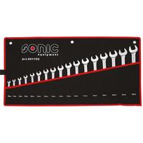 Kombinuotų raktų komplektas Sonic Equipment 601702; 6-22 mm; 17 vnt.