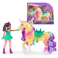 Mini lėlių rinkinys Usorteret Unicorn Academy Ava & Leaf Power of Friendship su permatomu balnu ir 2 aksesuarais, 168 mm, plastikas