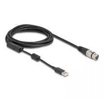 DeLOCK garso laidas 3 m XLR 3 kontaktų USB-A juodas sidabrinis 84178