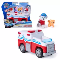 PAW Patrol: Search & Rescue – Gelbėjimo automobilis Marshal su 2 figūrėlėmis, žaislinis sunkvežimis su atatrankos mechanizmu, vaikų žaislai berniukams ir mergaitėms nuo 3 metų