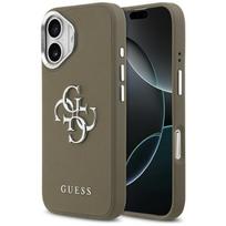 Guess Grained Big 4G Classic Logo dėklas iPhone 17 Pro Brown