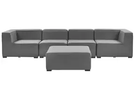 Modulinė sodo sofa su pufu 4 asmenims AREZZO, pilka