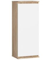 Vitrina-spintelė NORE CLP W40, ąžuolo spalvos/balta