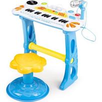 Vaikiškas pianinas su mikrofonu EcoToys, mėlynas