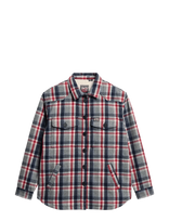 Superdry - Borg Check Overshirt - Lengva vasarinė striukė - Pilka