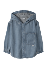 Name It - Nmmbo Os Dnm Ls Shirt W Hood 6950-Ph D - Ilgarankoviai marškiniai - Mėlyna