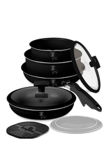 Berlingerhaus - 9 Pcs Cookware Set, Matte Black Collection - Puodų rinkinys - Juoda