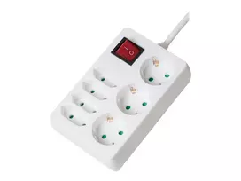 Prailginimo laidas LogiLink LPS210 5 m 7 lizdai Baltas