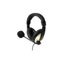 LogiLink HS0011A – Ausinės biurui ir skambučių centrui, dvinarės, lankeliu, juodos, laidinės, 3,5 mm (HS0011A)