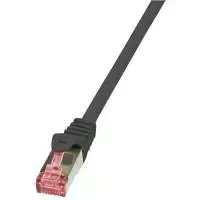 Logilink PrimeLine Patch laidas RJ-45 (M) - RJ-45 (M) 7,5 m SFTP PiMF CAT 6 presuotas lygus halogenų neturintis juodas CQ2083S
