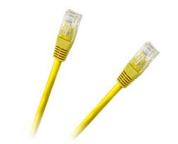 Kompiuterių komponentai ir priedai // PC/USB/LAN kabeliai // Patchcord kabel UTP 8c wtyk-wtyk 1.0m CCA żółty  cat.6e