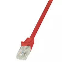 Tinklo kabelis LogiLink 2m RJ45 Cat6 U/UTP Raudonas