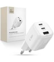 Baltas 1xUSB-A + 2xUSB-C PD 3.2 100W / QC3.0 pakrovėjas "Tech-Protect NCA100W-GAN-AVS 3-Port"