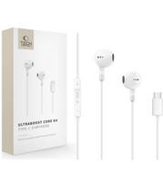 Baltos Type-C ausinės "Tech-Protect Ultraboost Earphone Core G4"