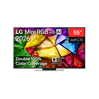 LG 4K evo AI Mini RGB TV | 55MRGB87B3B | 55 | Smart TV | webOS | UHD | Black