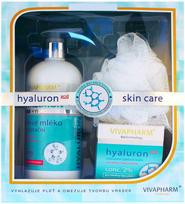Vivapharm Vivaco Hyaluron Acid Care RINKINYS (Veido kremas 50 ml + BL 400 ml + masažinis audinys)