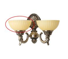 Brilagi - Pakaitinis stiklas sieninei lempai CLASSIC E14, skersmuo 16 cm, smėlio spalvos