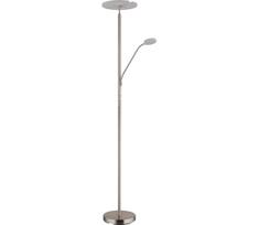 Globo 59093N - LED reguliuojama grindinė lempa STANFORD 28W/230V + 5W 3000K blizgus chromas