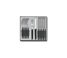 Victorinox - stalo įrankių rinkinys SWISS MODERN, 12 vnt., juodas