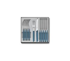 Victorinox - SWISS MODERN stalo įrankių rinkinys, 12 vnt., mėlynas