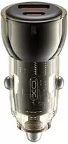 XO automobilinis įkroviklis CC60 60W 1x USB 1x USB-C juodas