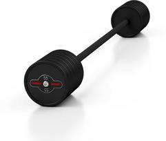 Gumuotas tiesus štangos grifas 55 kg, matinis juodas, Marbo Sport