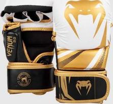 MMA pirštinės Venum Challenger 3.0 – baltos/juodos/auksinės