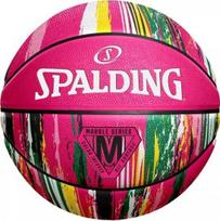 Krepšinio kamuolys Spalding Marble Series, rožinis (6 dydis)
