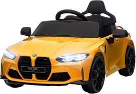 AIYAPLAY vaikiškas elektrinis automobilis, vaikiškas automobilis su 2.4G nuotolinio valdymo pulteliu, pakaba, elektrinis automobilis su MP3, USB, LED šviesa, skirtas 3-6 metų vaikams, geltonas
