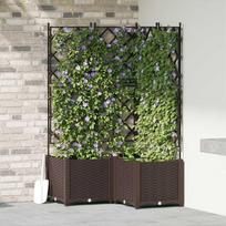 Sodo vazonas 3 vnt. Ruda 80 x 80 x 143 cm PP
