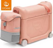 Stokke JetKids - komplektas kelioninis BedBox + Crew Backpack | Coral Rožinė