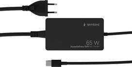 Gembird Universal charger 65W USB-C fast charger black