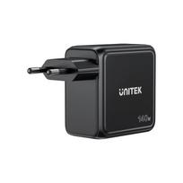UNITEK GAN ĮKROVIKLIS SU EKRANU, 140 W, 3xUSB-C