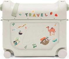 Kelioninis Stokke JetKids BedBox – vaikiškas lagaminas su lovos funkcija | Jūros žalia
