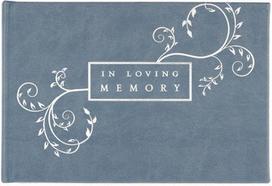 Guest Book in Loving Memory Blue
