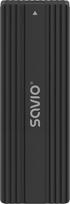 Savio AK-84 storage drive enclosure SSD enclosure Black M.2