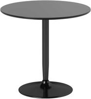 HOMCOM valgomasis stalas 2 žmonėms, apvalus stalviršis Ø80 cm, MDF ir plienas, neslystantis, juodas, 75A cm