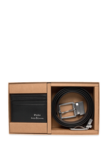 Polo Ralph Lauren - Leather-Foil Blt Gbs-Gbx - Kortelių dėklas - Juoda