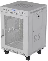 Lanberg stovima 19" 15U 600x600 pilka spinta su perforuotomis durimis LCD
