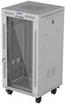 Lanberg stovima 19" 22U 600x600 pilka spinta su stiklinėmis LCD durimis