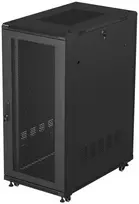 19" 27U 600 × 1000 Juodas FLOOR-STANDING RACK CABINET WITH PERFORATED DOOR, LANBERG (FLAT PACK)