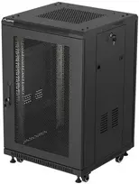 Lanberg stovima 19" 18U 600x600 juoda spinta su perforuotomis durimis