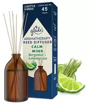 Glade Aromaterapinės smilkalinės lazdelės „Reed Calm Mind“ 80 ml su bergamočių ir citrinžolės kvapu