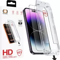 Grūdintas stiklas Tel Protect Dust-Free Easy Fit Full Glue 6D skirtas Apple iPhone 14 Pro Max juodas
