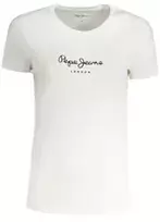 PEPE JEANS DAMSKA KOSZULKA Z KRÓTKIM RĘKAWEM BALTA