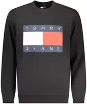 TOMMY HILFIGER MĘSKA Juoda BLUZA Z ROZPIĘCIEM