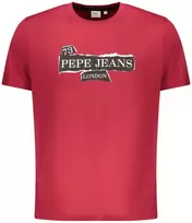 MĘSKA KOSZULKA Z KRÓTKIM RĘKAWEM PEPE JEANS, RAUDONA