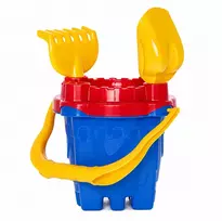 Hemar Rinkinys smėlio pilies kibiras, sietelis, kastuvas, grėblys, 4 vnt.